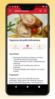 Bolivian Recipes - Food App android App screenshot 4